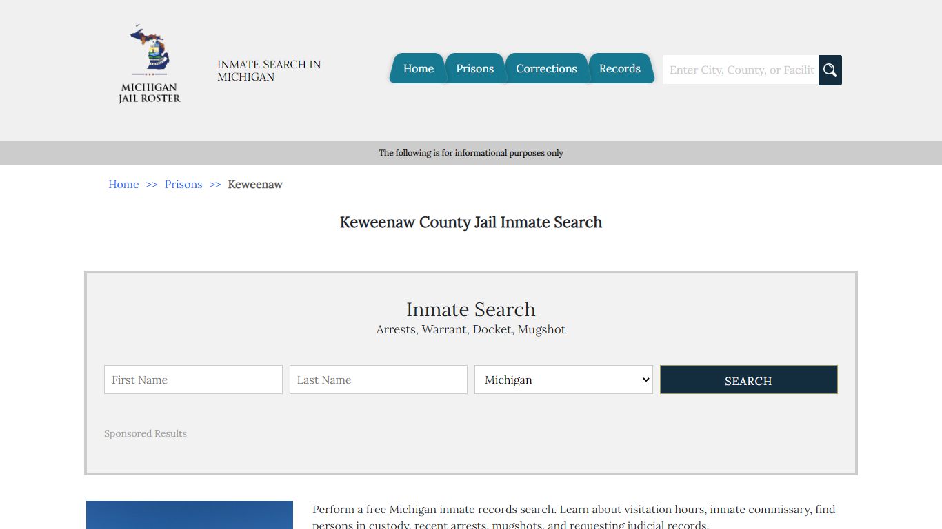 Keweenaw County Jail Inmate Search | Michigan Jail Roster