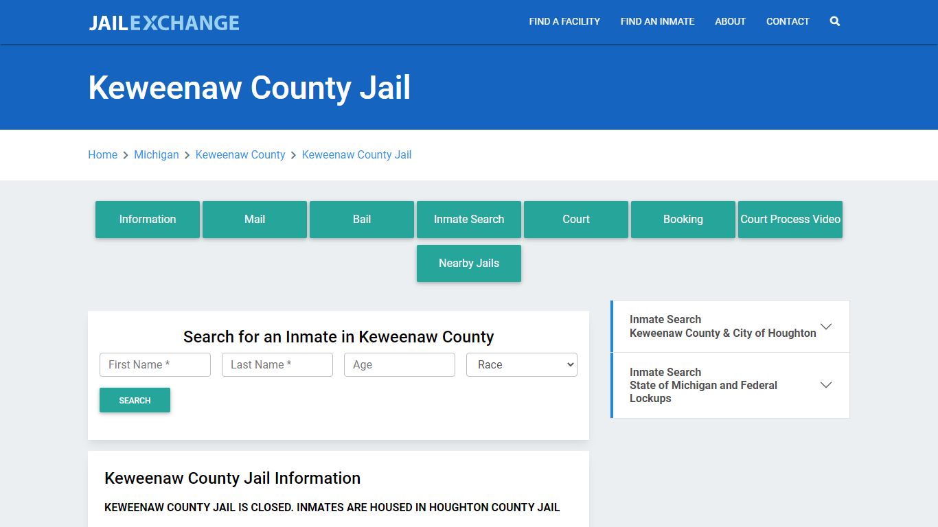 Keweenaw County Jail Roster Lookup, MI, Inmate Search
